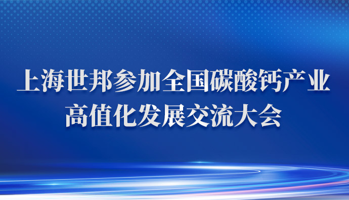 会议动态 | 上海世邦参加第四届全国碳酸钙产业高值化发展交流大会